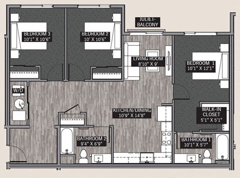 5173 Beeler Street Studio-3 Beds Apartment, Affordable, Fee Managed, Income Restriction for Rent - Photo Gallery 10